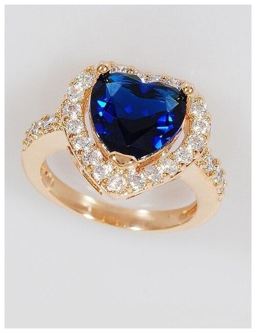 Кольцо помолвочное Lotus Jewelry, шпинель, размер 18, синий