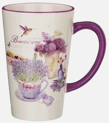 Изображение товара Кружка лавандовая весна 13,5*9,5*14,5см. 530 мл. KSG-358-1719
