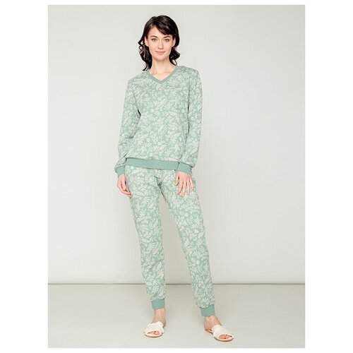 фото Very neat №е20067 комплект с брюками "жаккард" 44 бежевый