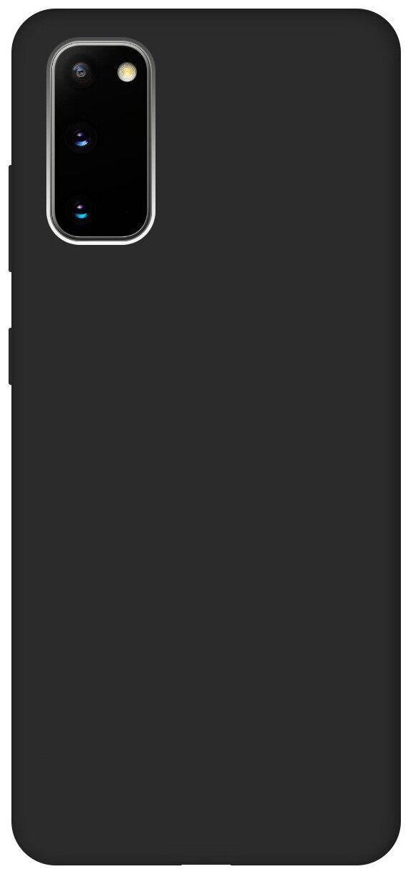 Матовый чехол на Samsung Galaxy S20 / Самсунг С20 Soft Touch черный