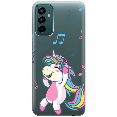 Силиконовый чехол с принтом Musical Unicorn для Samsung Galaxy M23 5G / Самсунг М23 5г силиконовый чехол с принтом musical unicorn для samsung galaxy a13 5g самсунг а13