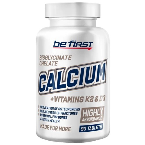 Таблетки Be First Calcium + Vitamins K2 & D3, 90 шт.
