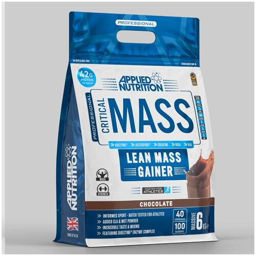 Гейнер Applied Nutrition CRITICAL MASS PROFESSIONAL Шоколад 6000 гр applied nutrition critical mass lean mass gainz vanilla 6 kg