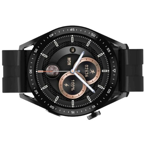 Круглые Умные часы SMART WATCHES с Bluetooth 52 Смарт часы Eternal classic Часы с функцией голосового помошника Черный 326400₽