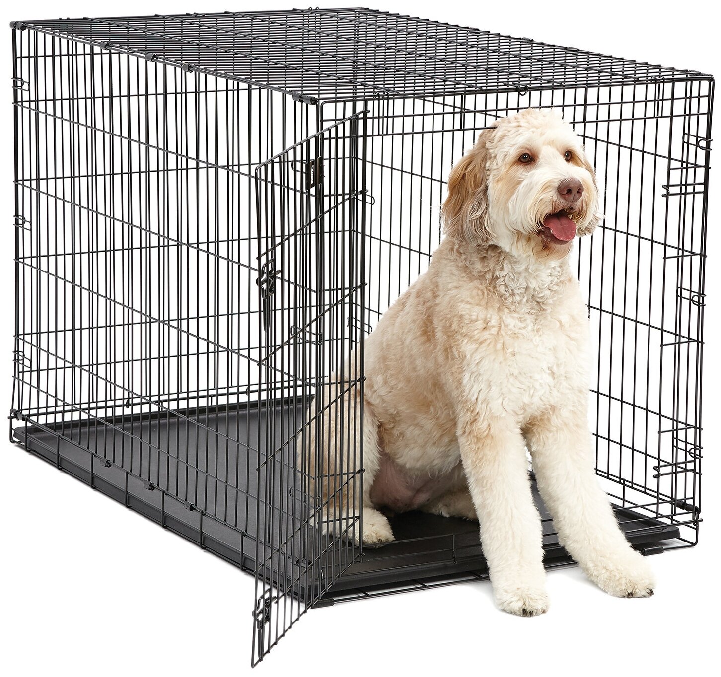 Клетка MidWest iCrate для собак 122х76х84h см, 1 дверь, черная - фотография № 5