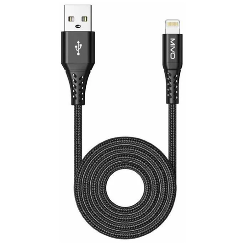 Кабель USB-Lightning MIVO MX-43L 1 м, 5 В/ 2.4 А зарядное устройство для Apple Ipad переходник для iphone ipad lightning mivo mx l2 адаптер aux 3 5 мм для наушников iphone зарядка usb для смартфона