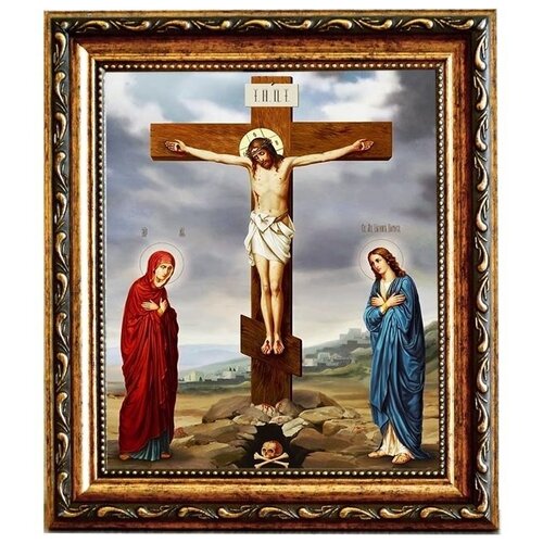 декор распятие христа zlatdecor Распятие Господа Иисуса Христа. Икона на холсте.