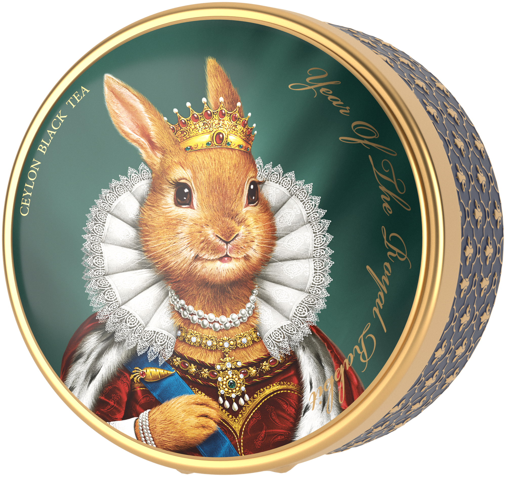 Чай черный листовой подарочный "YEAR OF THE ROYAL RABBIT" сувенир на Новый год крупнолистовой- 40г - фотография № 2