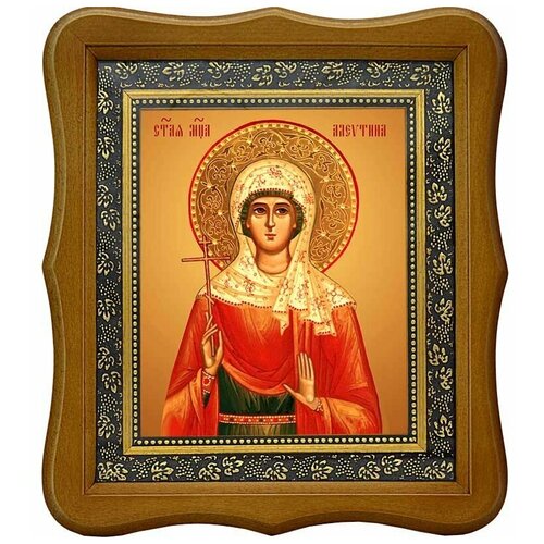 Алевтина Кесарийская (Палестинская) святая мученица. Икона на холсте.