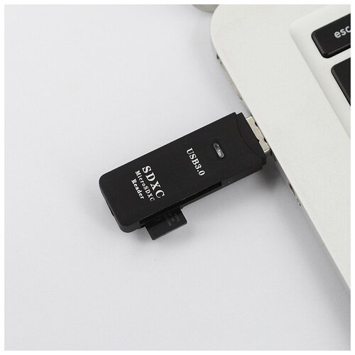 Картридер GSMIN AZ1 для флеш-накопителей (USB 3.0, SD / Micro SD) (Черный)