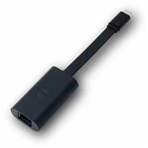 Переходник (адаптер) USB3.1 Type-C-RJ-45(F), плоский, черный Dell 470-ABND (470-ABND)