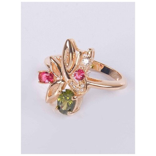 Кольцо помолвочное Lotus Jewelry, фианит, размер 17, мультиколор кольцо lotus jewelry фианит размер 17 мультиколор