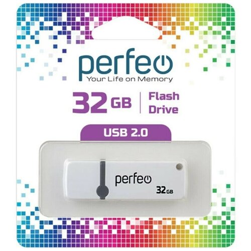 USB Флеш-накопитель USB накопитель Perfeo 32GB C07 White