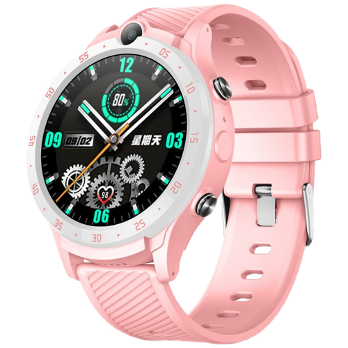 Умные Наручные часы SMART WATCHES 4G с GPS / Часы с Кнопкой SOS / Смарт браслет для детей с симкартой 4G / Розовый