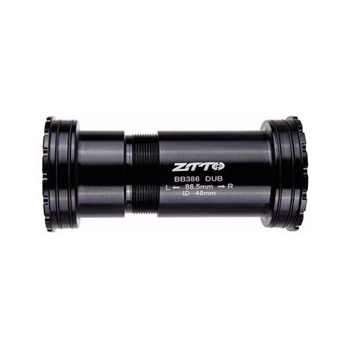 Каретка ZTTO BB386 Press-fit PF46-DUB черная meroca bb386 road bike press in bottom bracket 24mm crankset center adapter