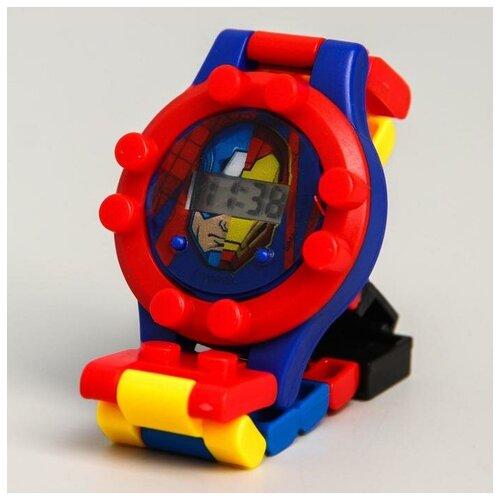 часы наручные электронные трансформеры transformers с ремешком конструктором Наручные часы Marvel, красный, красный