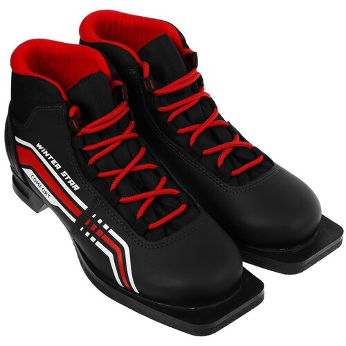 Ботинки лыжные Winter Star comfort, цвет чёрный, лого красный, 75, размер 43 Winter Star 7881773 .