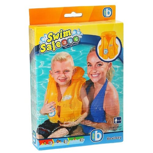 32034 BW, BestWay, Жилет для плавания Swim Safe, ступень B, 51x46 см, уп.24