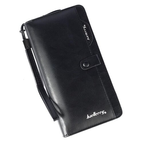 фото Мужское портмоне (кошелёк) baellerry stylish business c дополнительным съёмным картхолдером, темно-коричневый