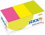 Блок бумаги с клеевым краем для заметок STICK N HOPAX, 38*51 мм, 12 блоков по 100 л, 3 неоновых цвета