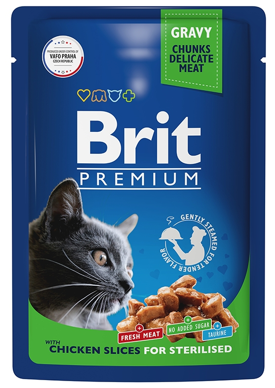 Набор Brit Premium Sterilised cat пауч в соусе, Брит - фотография № 3