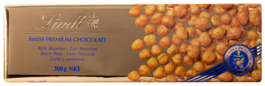 Шоколад Lindt Gold Swiss Premium Milk - Hazelnut Chocolate / Линд Премиум Молочный с цельным фундуком, 300 гр (Швейцария) - фотография № 13