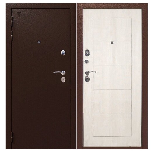 Дверь входная ТС-1,3К 960х2050 мм Левая Антик медь/МДФ Токио/Вязь Скандинавская, 3 контура
