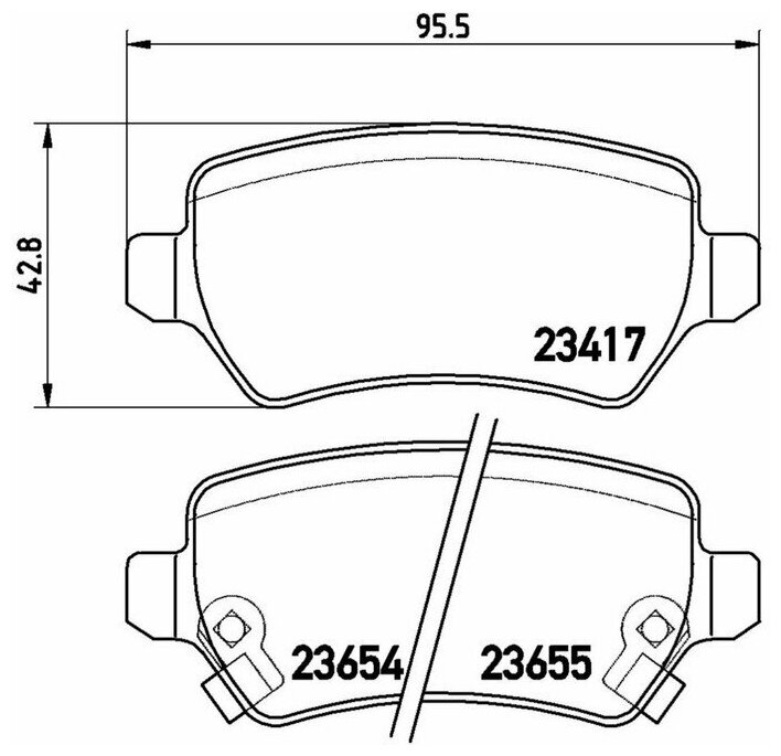 BREMBO колодки тормозные дисковые ЗАД К-Т P59038