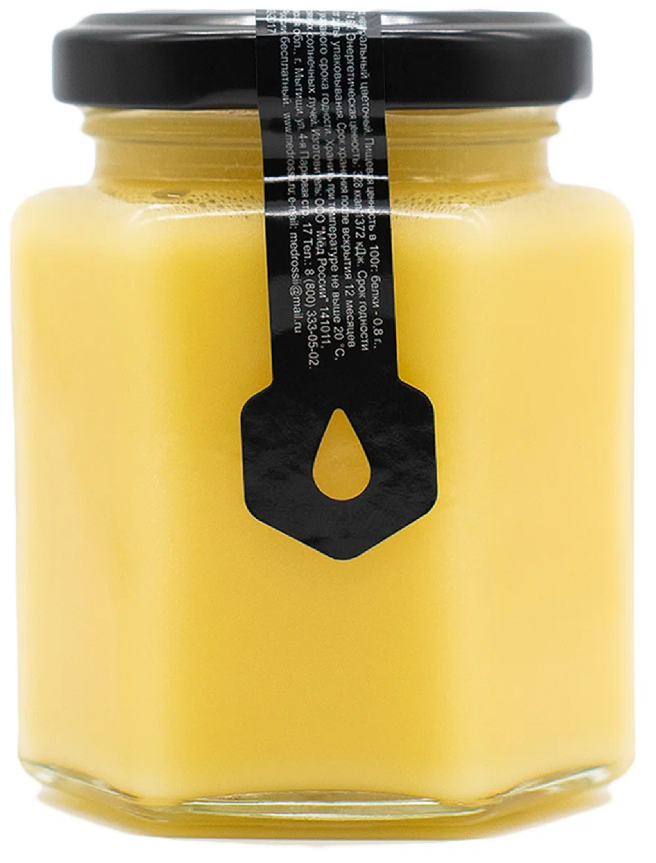 Мёд натуральный Медовые Вечера Липовый 0,25 кг (стекло, шестигранник) - фотография № 2