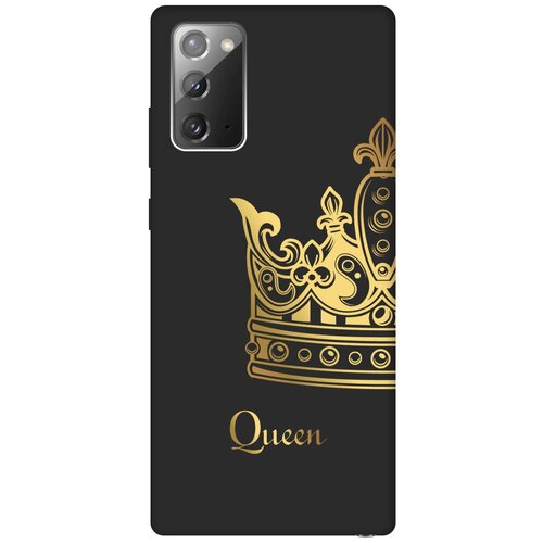 Матовый чехол True Queen для Samsung Galaxy Note 20 / Самсунг Ноут 20 с 3D эффектом черный матовый чехол true queen для samsung galaxy note 3 самсунг ноут 3 с 3d эффектом черный