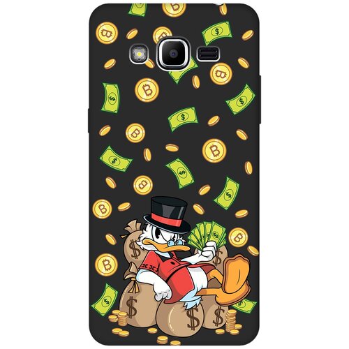 Матовый чехол Rich Scrooge для Samsung Galaxy J2 Prime / Самсунг Джей 2 Прайм с 3D эффектом черный матовый чехол trekking для samsung galaxy j2 prime самсунг джей 2 прайм с эффектом блика черный