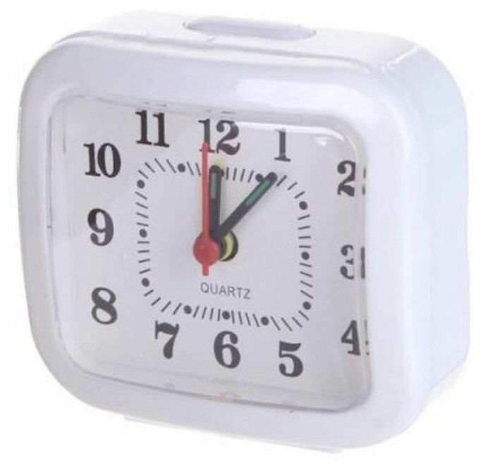 Perfeo Колонки Quartz часы-будильник "PF-TC-004", прямоугольные 8 7,5 см, белые
