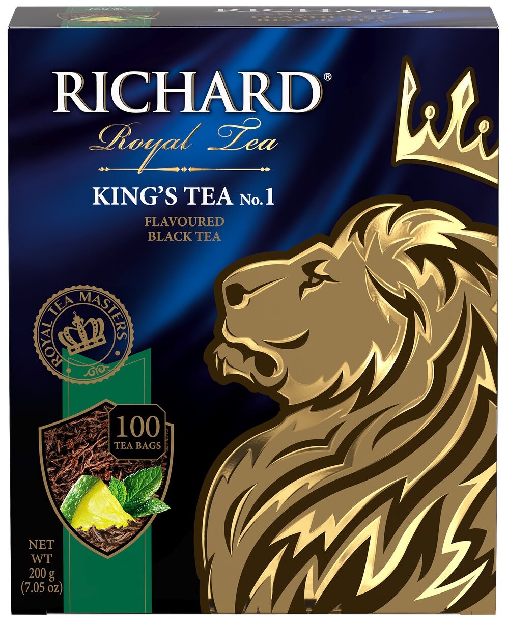 Чай черный Richard King's Tea №1 в пакетиках, 100 пак. - фотография № 1