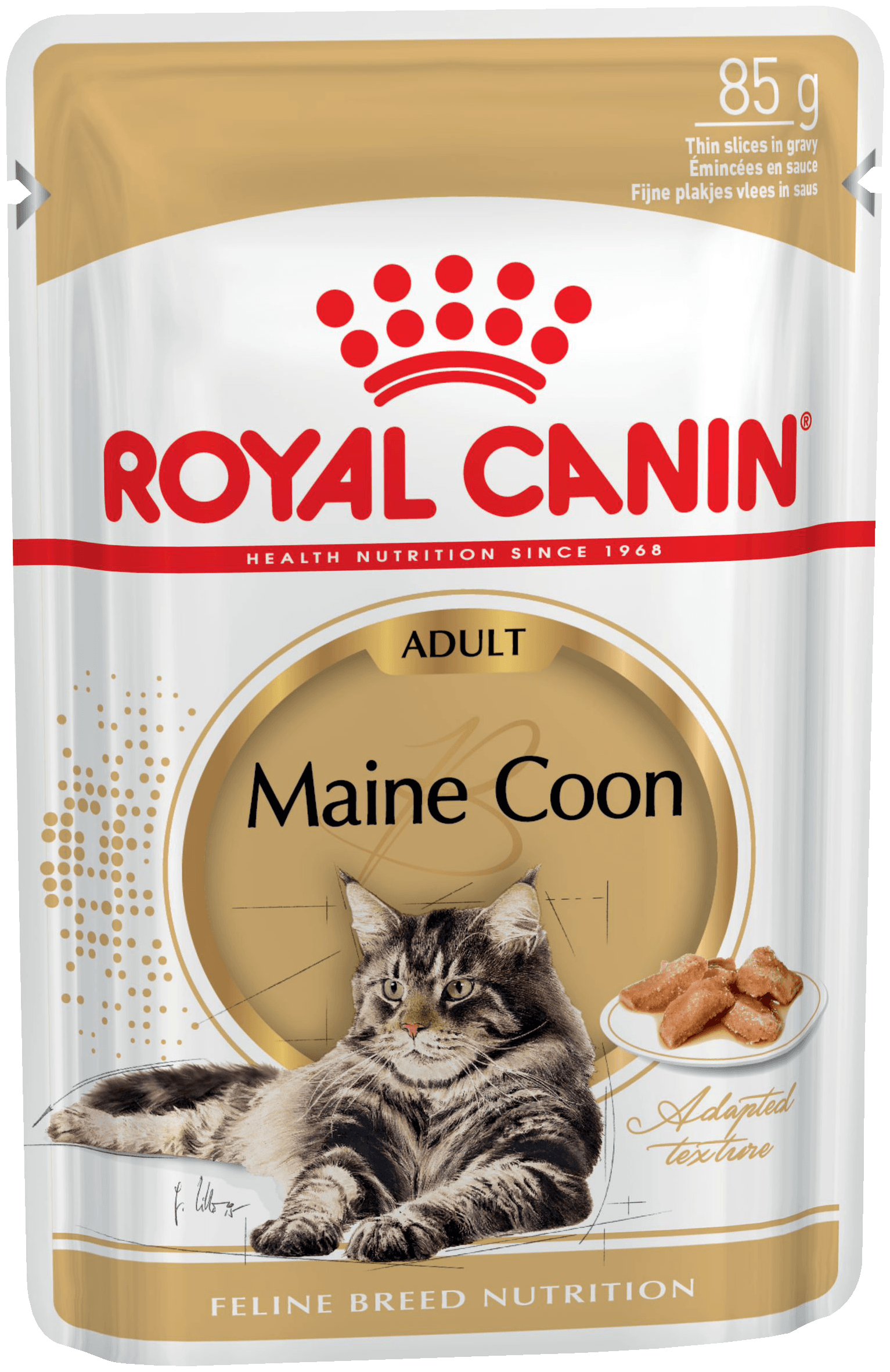 Пауч Royal Canin Maine Coon для взрослых кошек соус 85г 542001