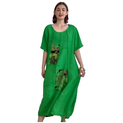 Платье женское. Платье женское летнее. Платье женское больших размеров. Made in Italy зеленого цвета