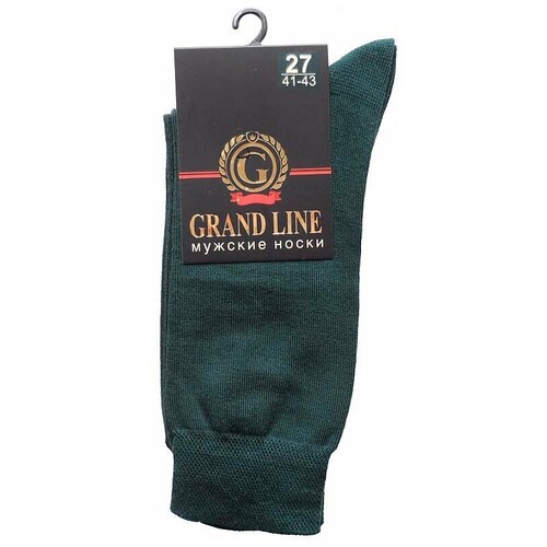 Носки GRAND LINE, размер 27, зеленый