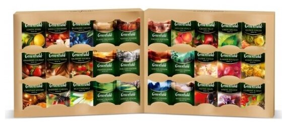 Набор чая из 30 видов в пакетиках Greenfield, 120 пак/уп (Гринфилд) - фотография № 8
