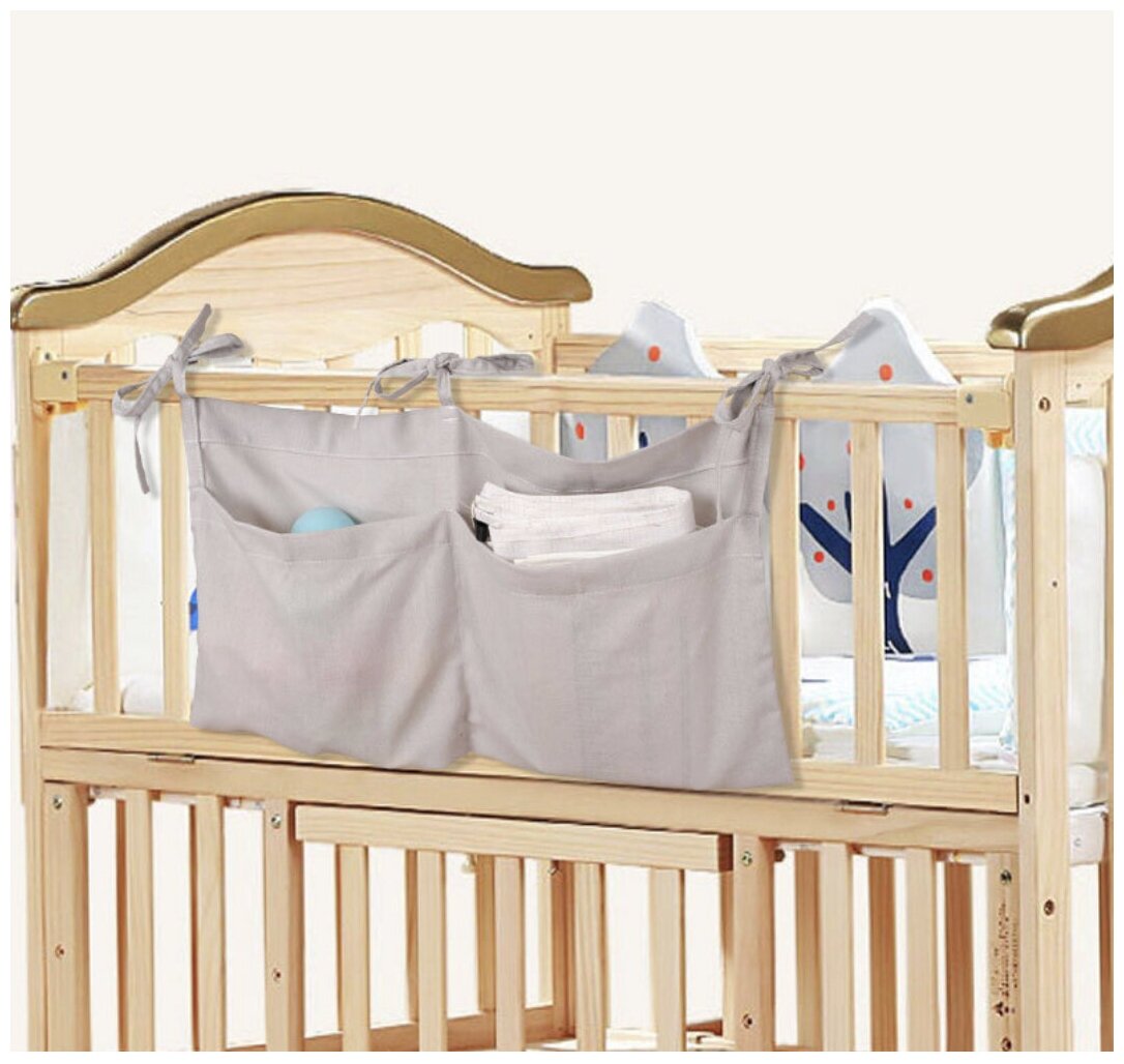 Органайзер кармашек подвесной на кроватку для детей.