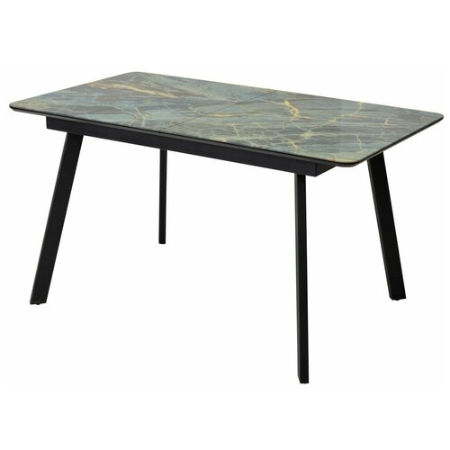 Стол аруба 140 шторм, стекло / черный М-City