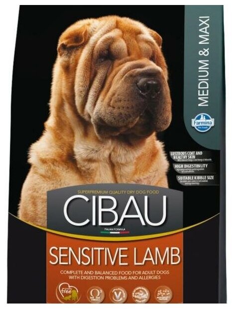 Farmina (Фармина) Cibau Sensitive 12кг х 2шт ягненок сухой для собак средних и крупных пород