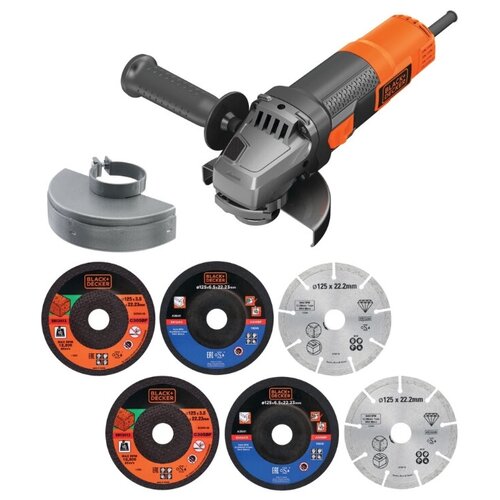 Угловая шлифмашина BlackDecker BEG220A6-QS 125 мм 900 Вт 499000₽