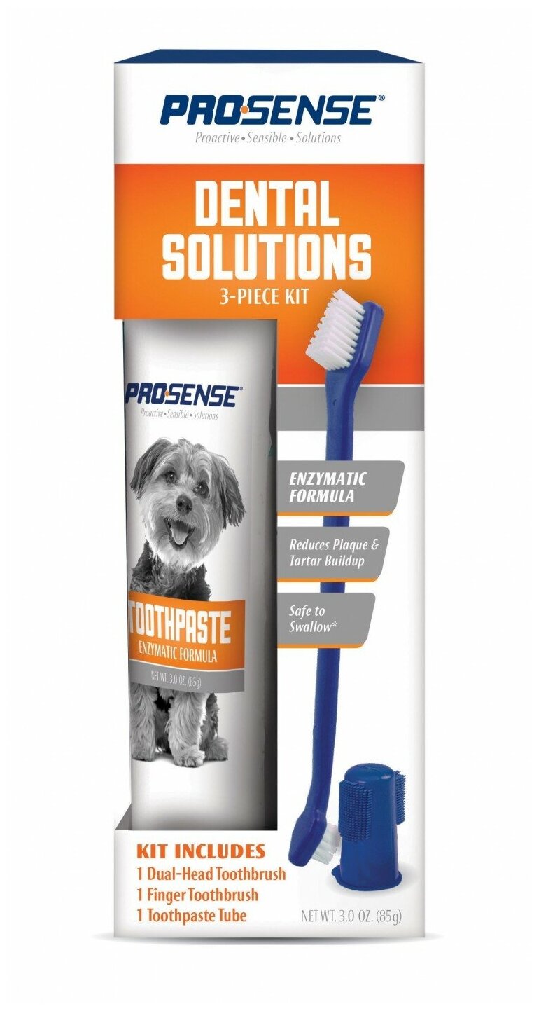 фото 8in1 набор для ухода за зубами для собак Pro-Sense, 3 предмета (замена 1870035)