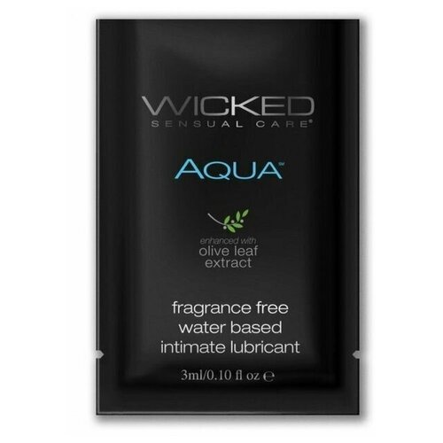 Легкий лубрикант на водной основе с алое Wicked Aqua - 3 мл.