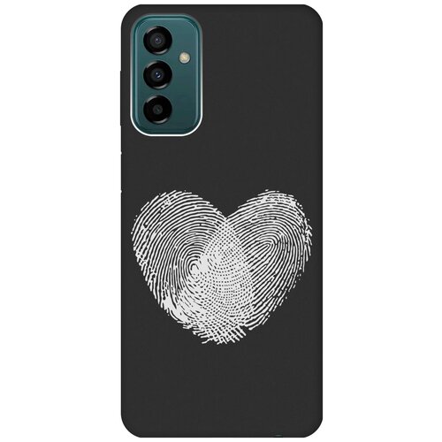 Матовый чехол Lovely Fingerprints W для Samsung Galaxy M23 5G / Самсунг М23 5г с 3D эффектом черный матовый чехол magic paint w для samsung galaxy m23 5g самсунг м23 5г с 3d эффектом черный