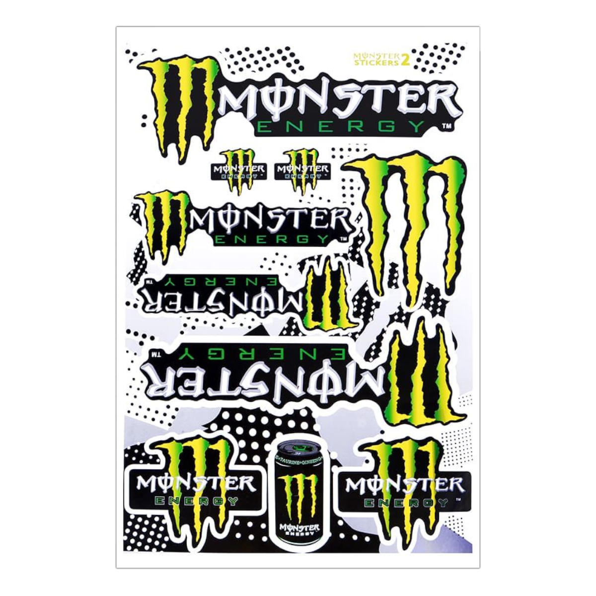 Мотонаклейки мото стикеры наклейки Monster Energy 30х45 см на мотоцикл скутер мопед квадроцикл для мотоциклиста, белые