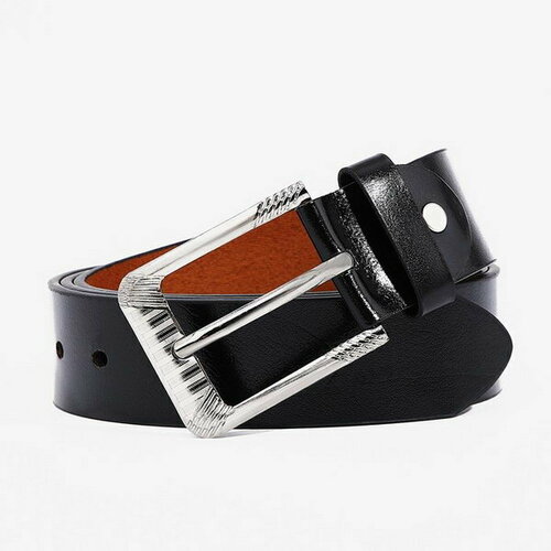 фото Ремень сима-ленд, размер 120, черный сима-лэнд