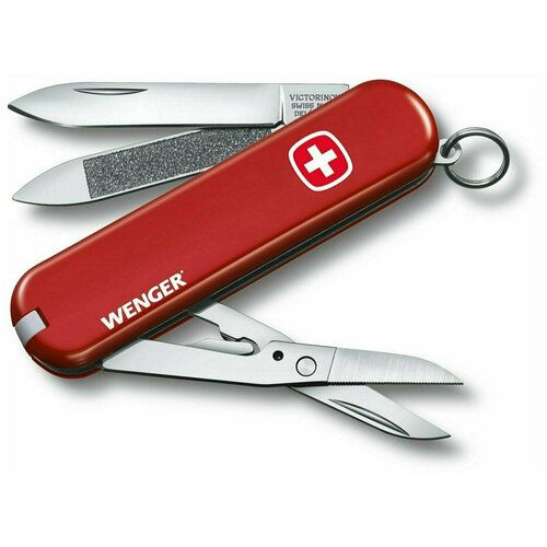 фото Нож перочинный victorinox wenger (0.6423.91), 65 мм, 7 функций, цвет рукояти красный