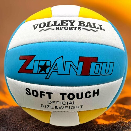 Мяч волейбольный ZidAnToy Soft-touch (голубой) мяч волейбольный zidantou soft touch 4 пиксель чб