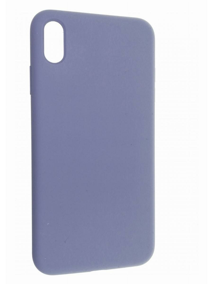 Чехол для iPhone XS Max Kruche Silicone Lavender gray, противоударный пластиковый кейс, защитный силиконовый бампер, софттач накладка с защитой камеры