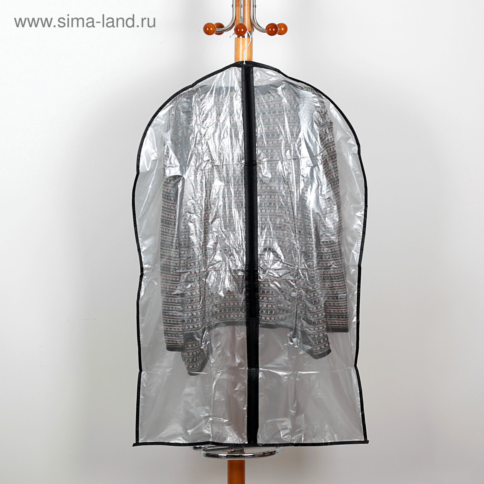 Чехол для одежды Доляна 60×90 см PEVA цвет серый прозрачный